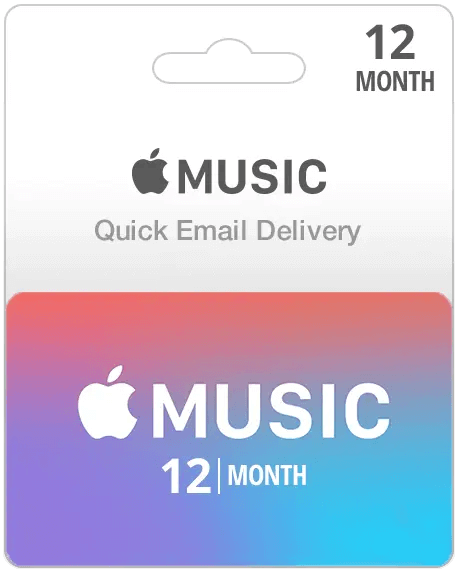 Apple Music 12 Month Subscription Card
