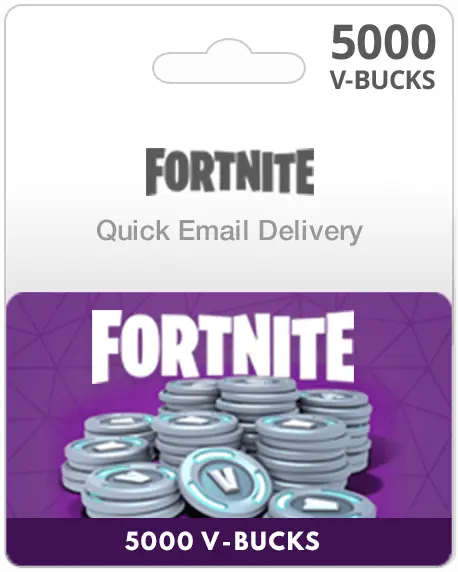Fortnite 5000 V-Bucks Card