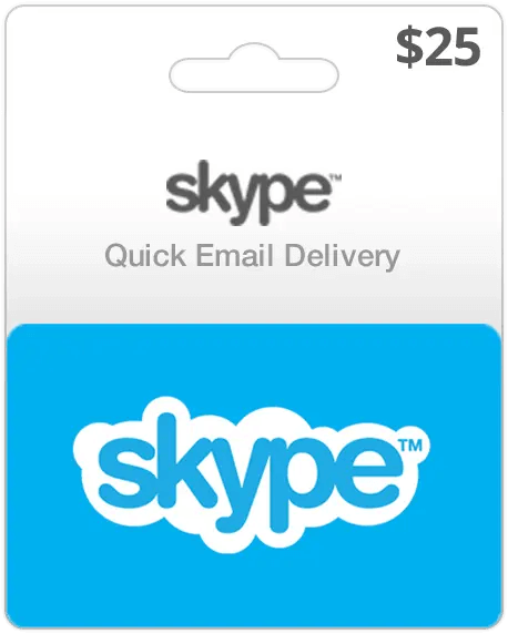 Skype $25 Digital Credit Card