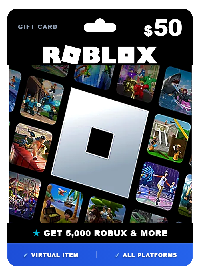 5,000 Robux Retail Card ($50)