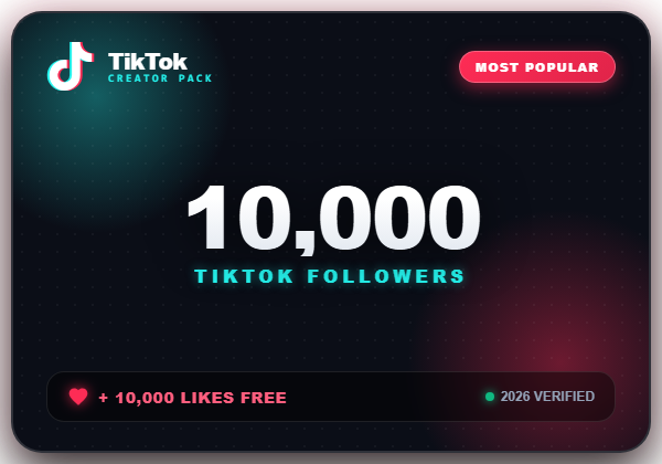 10,000 TikTok Followers