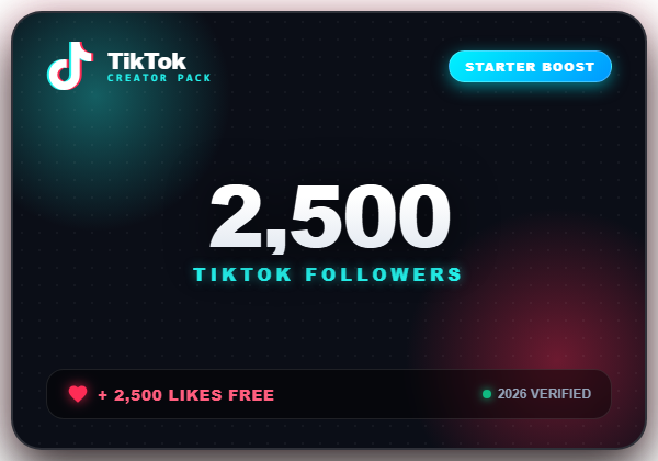2,500 TikTok Followers