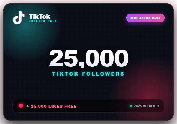 25,000 TikTok Followers